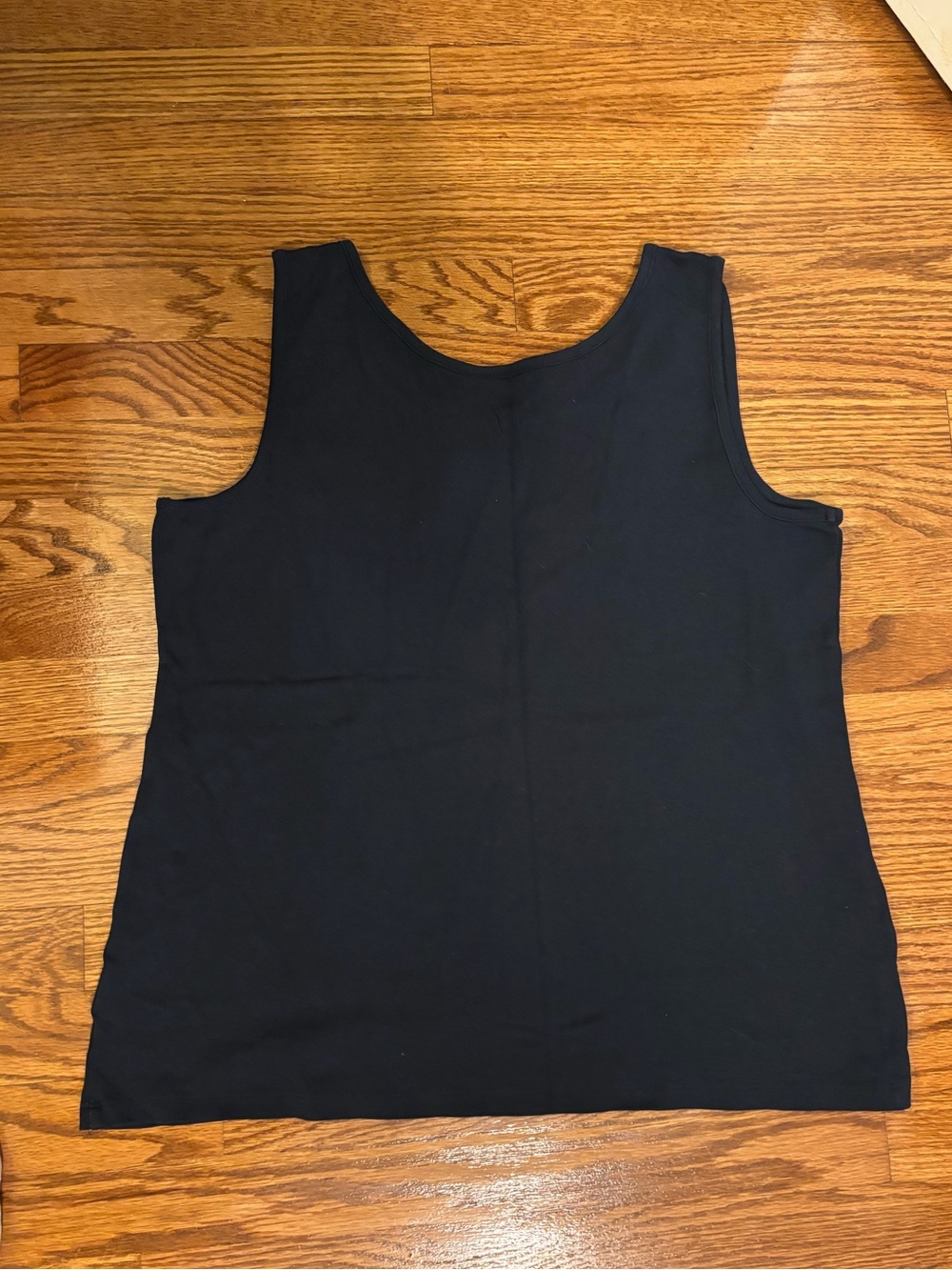 Lands' End Women's Black Sleeveless Tank Top Size Large Layering Essential - Picture 3 of 3